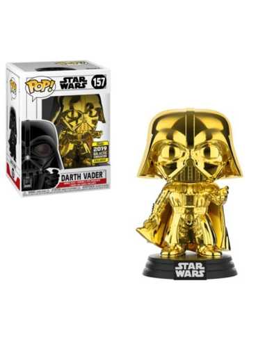 Figurine Pop Dark Vador Gold Chrome Galactic Convention (Star Wars) -  Figurines Pop Star Wars 
