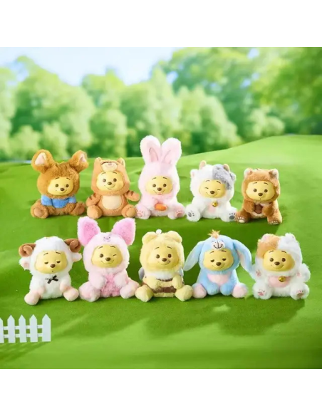 Blind Box Winnie l'Ourson - Collection Peluches Disney MINISO (Modèle Aléatoire)