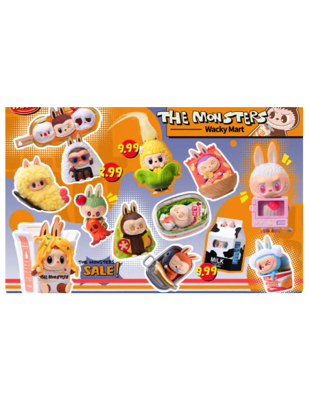 Pop Mart The Monsters Wacky Mart - Boîte Mystère Aléatoire Figurine Labubu | Blind Box Officielle 12 Designs + Secret