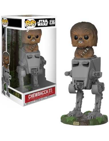Figurine Pop Chewbacca avec AT-ST (Star Wars) -  Boîte Endommagée 